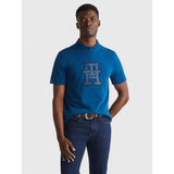 Tommy Hilfiger Mw32589 Msw Monogram Applique Tee Dark Blue