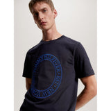 Tommy Hilfiger Mw33042 Msw Embroidery Roundel Tee Navy