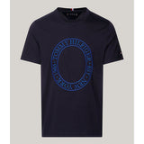 Tommy Hilfiger Mw33042 Msw Embroidery Roundel Tee Navy