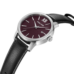 Police Ss Blk/Red Dial Watch For Men
