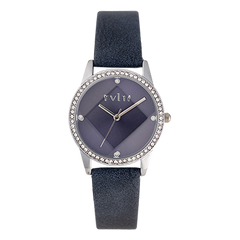 Rvlri Lds Navy Stones Blue Strap Watch For Women
