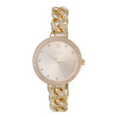 Rvlri Lds Gold Stones Chain Bclt Watch For Women