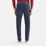Harmont & Blaine Wnj054059437B56 Pant 5 Pkt Emb On Navy