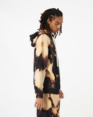 Vision Of Super Vs00586 Tie Dye Hoodie With Embroidery Flame Black