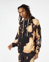 Vision Of Super Vs00586 Tie Dye Hoodie With Embroidery Flame Black