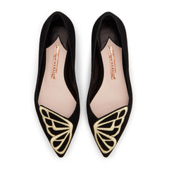 Sophia Webster Saw23092 Butterfly Flat Black N Gold