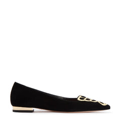 Sophia Webster Saw23092 Butterfly Flat Black N Gold