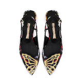 Sophia Webster Saw230 Butterfly Low Slingback Midnight