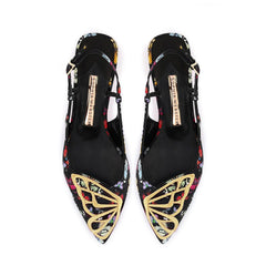 Sophia Webster Saw230 Butterfly Low Slingback Midnight
