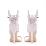 Sophia Webster Sbr23113 Chiara Embroidery Mid Sandal Ivory