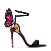 Sophia Webster Saw23059 Chiara Leather Sandals Midnight