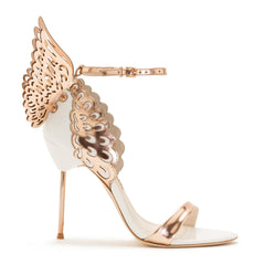 Sophia Webster Swcc15015 Evangeline Angel Wing Sandals White/Rose Gold