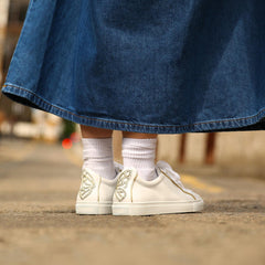 Sophia Webster Sss23112 Butterfly Sneaker White & Gold