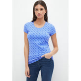 Guess C76005 Lds Ss Cn Peony Aop Tee Blue