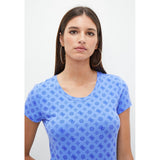 Guess C76005 Lds Ss Cn Peony Aop Tee Blue