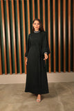 Womma 63576 Lds Long Sleeve Dress Black