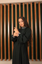 Womma 63576 Lds Long Sleeve Dress Black