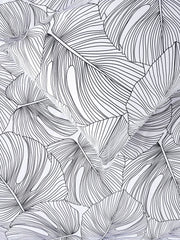 Linen House Monstera Cover Set Black And White