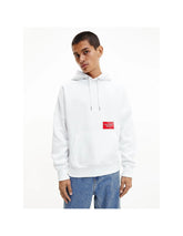 Calvin Klein J322527 Bold Logo Colorblock Hoodie White
