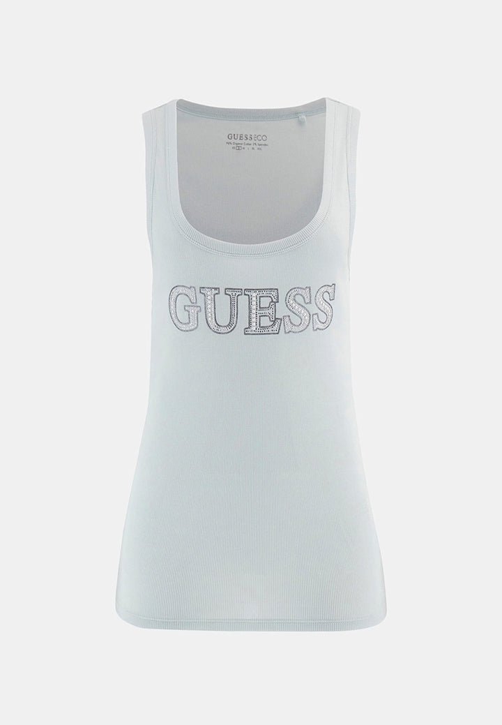 Guess Womens Embellished Tank Top In Mint