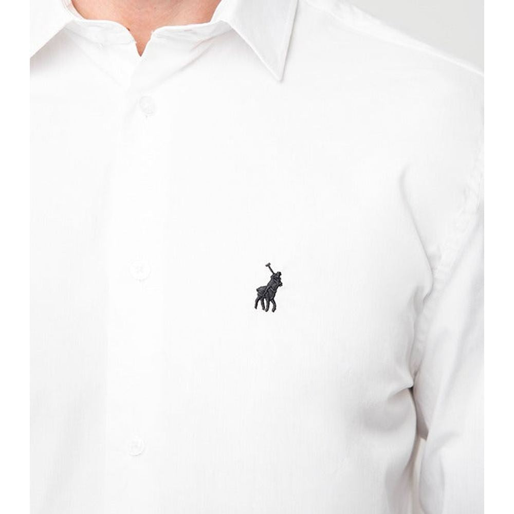 Polo Mens Christian Slim Fit Long Sleeve Shirt In White