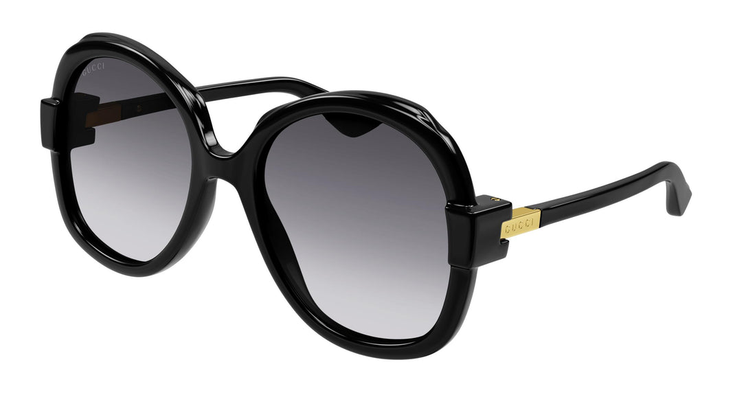 Gucci Womens Round Oversised Sunglasses In Black