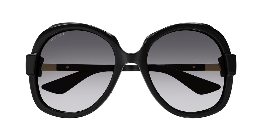 Gucci Womens Round Oversised Sunglasses In Black