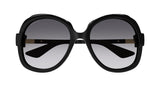 Gucci Womens Round Oversised Sunglasses In Black