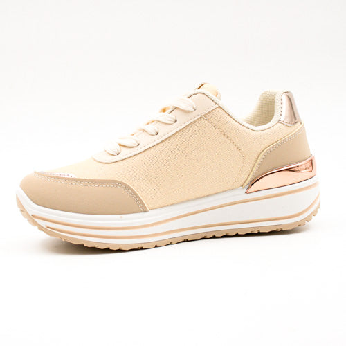 Butterfly Feet Ladies Apexx 1 Shoes Beige