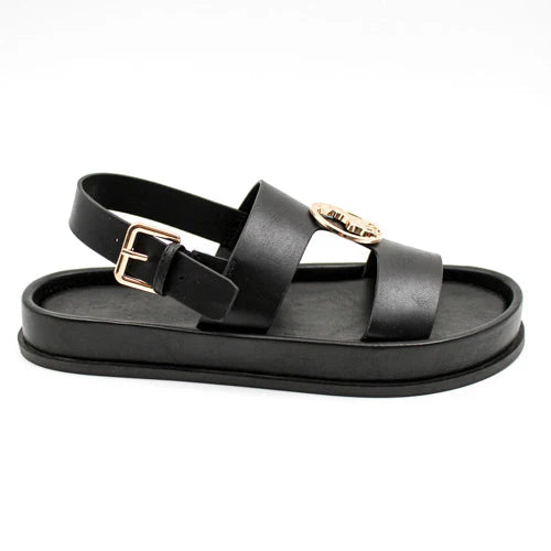 Polo Kiddies Moulded Trim Sandals In Black