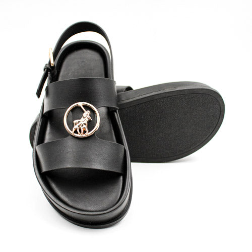 Polo Womens Moulded Unit Trim Sandals Black