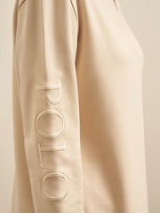 Polo Women Quarter Zip Ls Sweat Dress 0024915 Stone