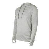 Watamu Mens Jozini Performance Hoody Long Sleeves T-Shirt In Silver Grey