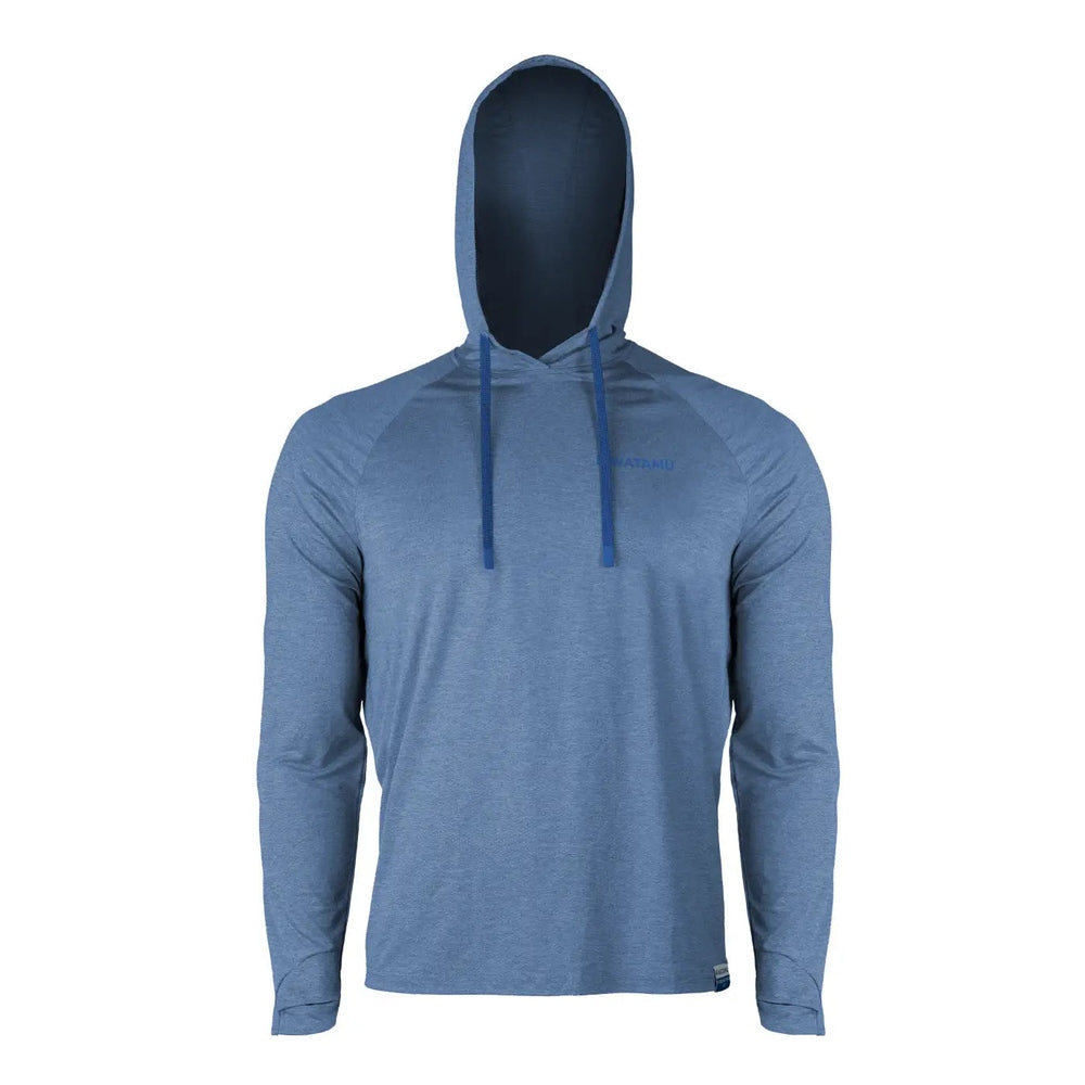 Watamu Mens Jozini Performance Hoody Long Sleeves T-Shirt In Riviera