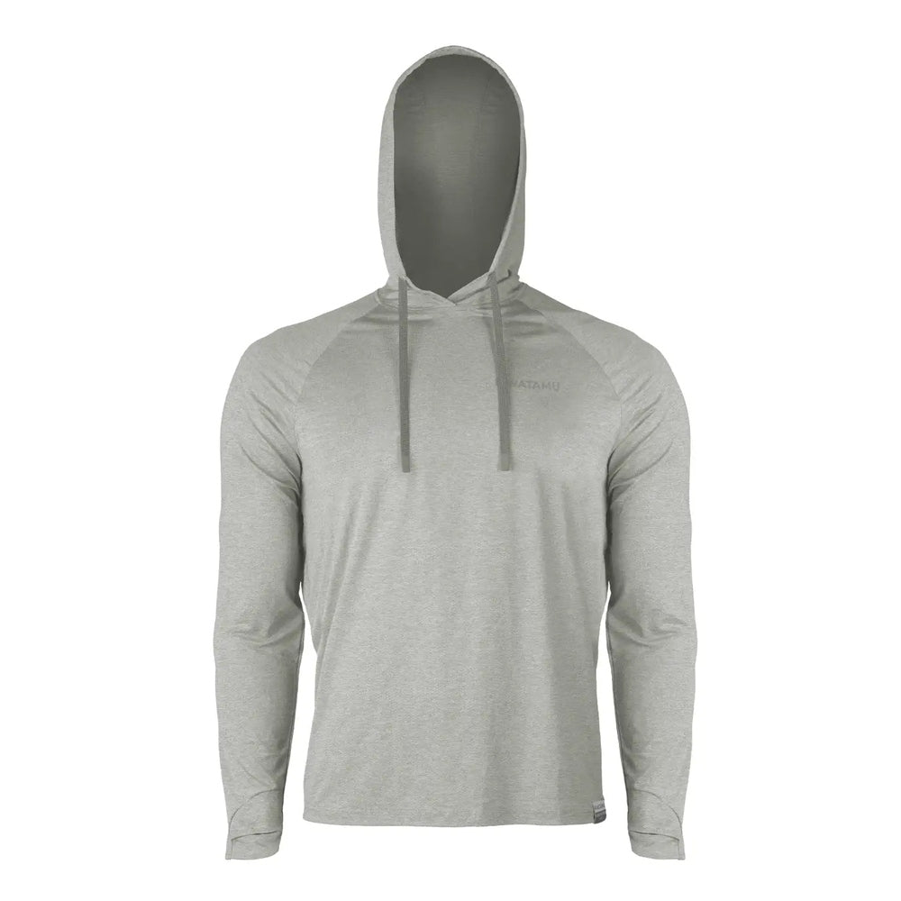 Watamu Mens Jozini Performance Hoody Long Sleeves T-Shirt In Silver Grey
