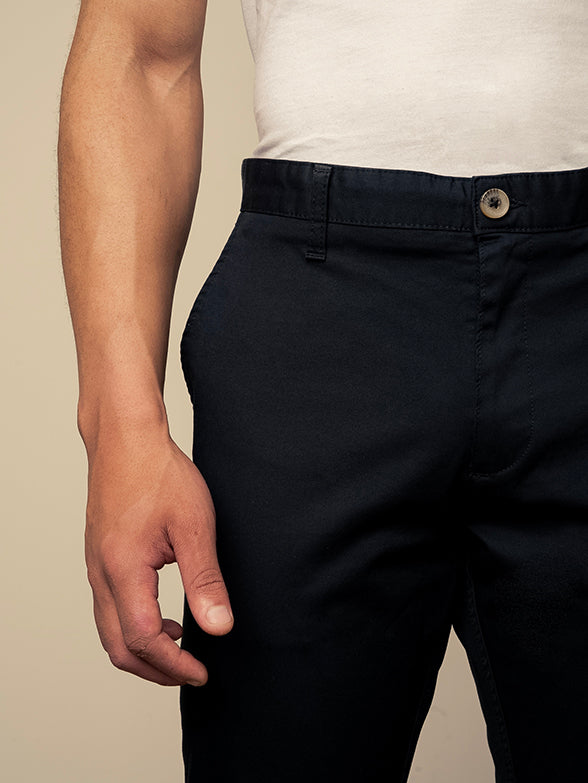 Polo Mens Milan Straight Leg Chino Pants In Black