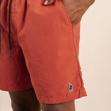 Polo Mens Sport Monogram Beach Shorts In Brick