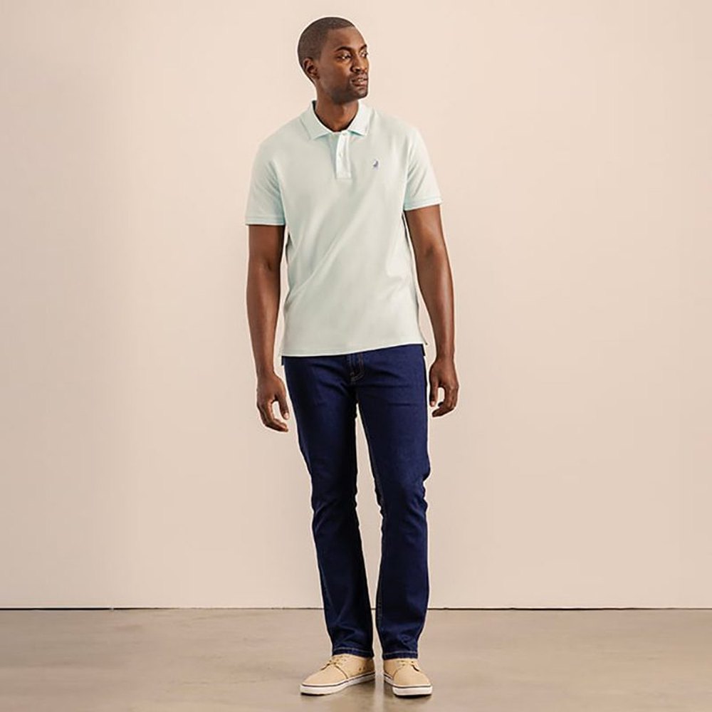 Polo Mens Classic Pique Short Sleeves Golfer In Turquoise