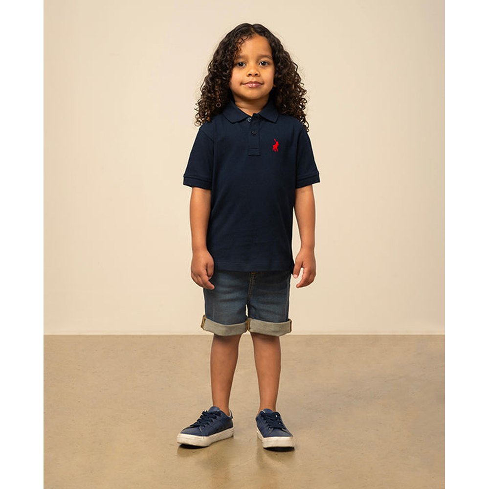 Polo Boys Austin Short Sleeve Golfer In Navy