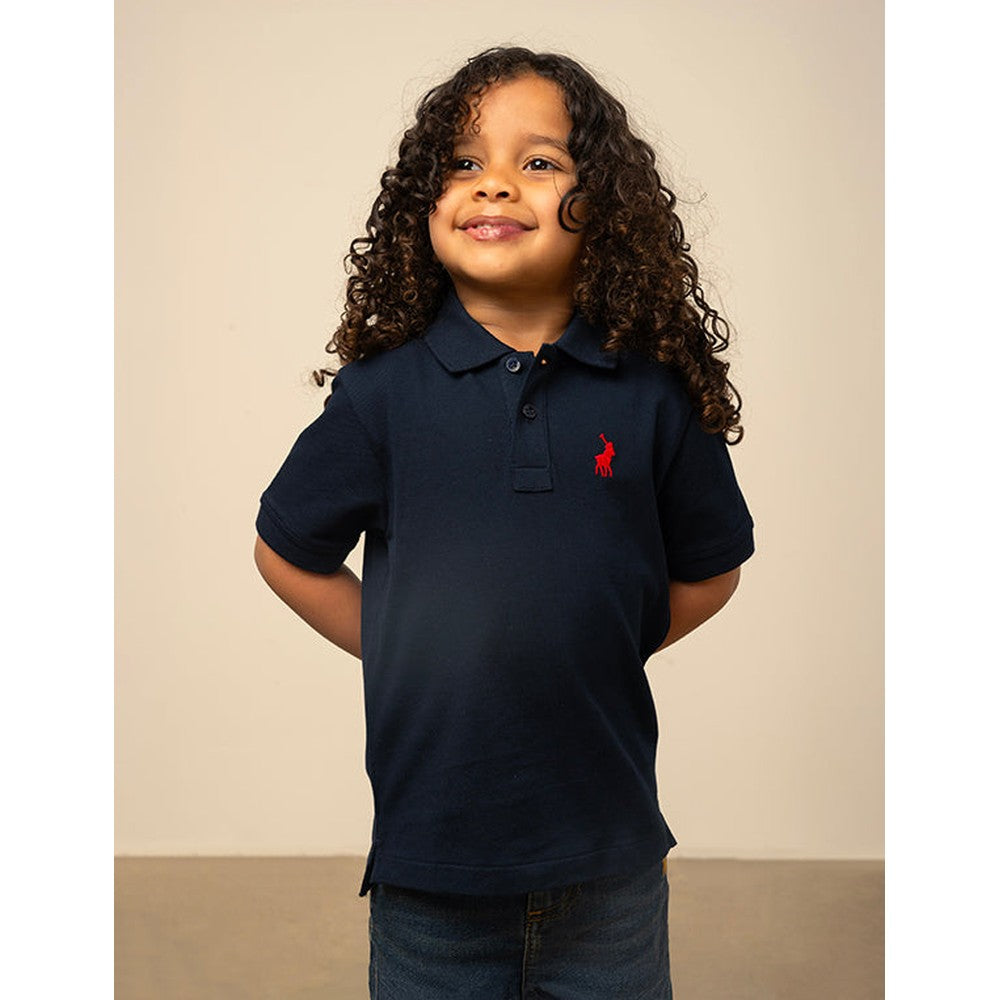 Polo Boys Austin Short Sleeve Golfer In Navy