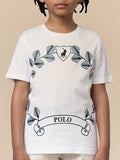 Polo Boys William Printed Wreathe T-Shirt In White
