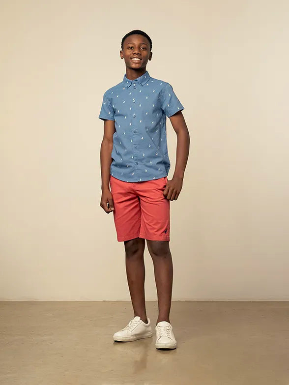 Polo 0048473 Boys Jude Ss Printed Shirt