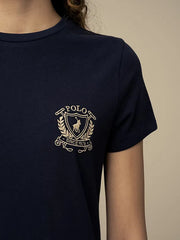 Polo Wmn Amy Crested Ss T-Shirt Navy