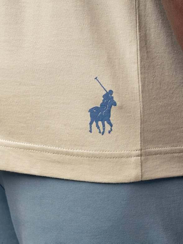 Polo Mens Sport Flock Logo T-Shirt In Grey