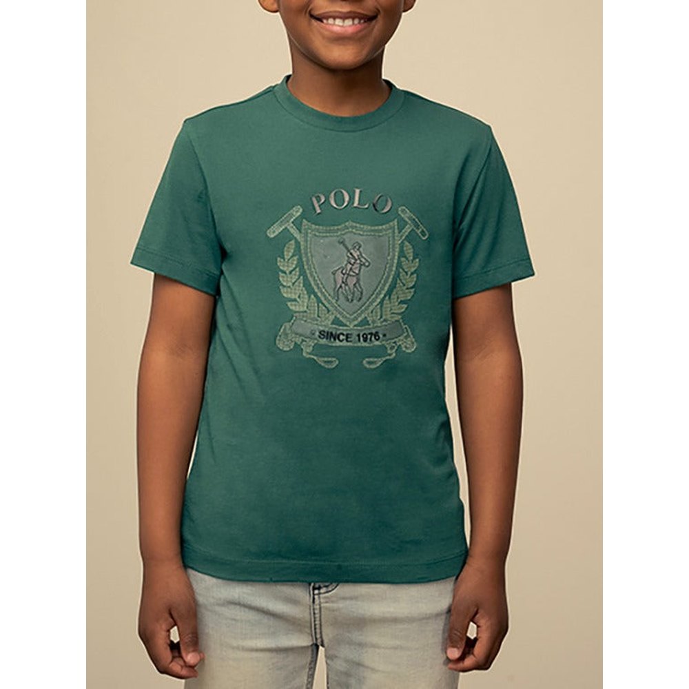 Polo Boys Cory Crested T-Shirt In Green