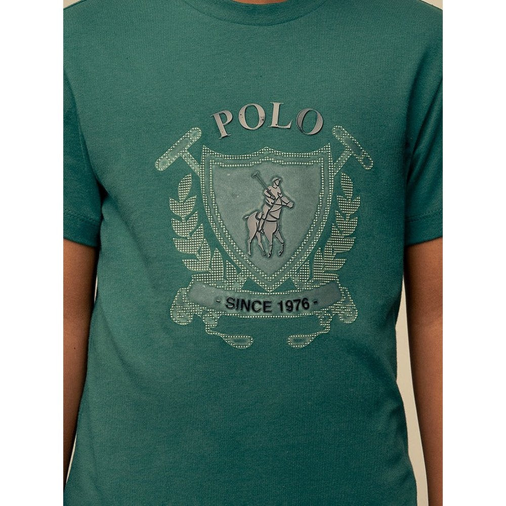 Polo Boys Cory Crested T-Shirt In Green