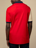 Polo Mens Colorblock Printed Mercerised Golfer In Red