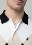 Polo Mens Argyle Printed Golfer In Navy