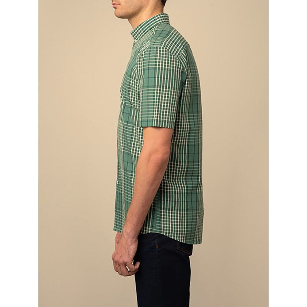 Polo Mens Large Check Shirt In Green
