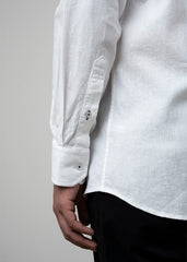 Polo Mens Classic Linen Shirt In White